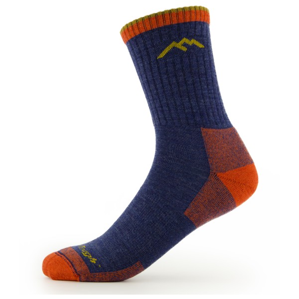 Darn Tough - Hiker Micro Crew Midweight With Cushion - Wandersocken Gr M blau von Darn Tough