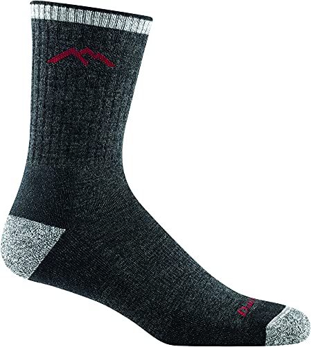 Darn Tough M Hiker Micro Crew Midweight Socks Schwarz - Merino Warme komfortable Herren Wandersocken, Größe M - Farbe Bl von Darn Tough