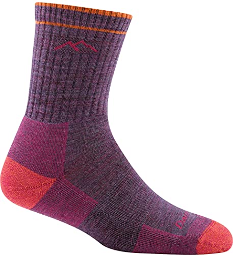 Darn Tough Vermont Damen Merino Wolle Micro Crew Cushion Socken, Braun, Mittel von Darn Tough