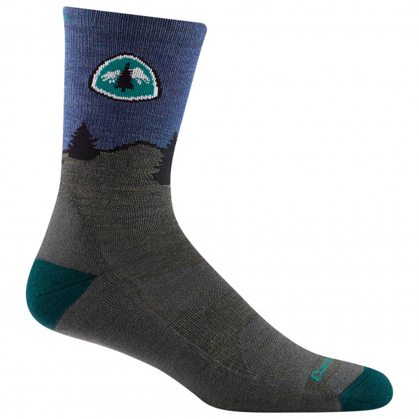 Darn Tough - PCT Micro Crew Lightweight with Cushion - Wandersocken Gr L grau von Darn Tough