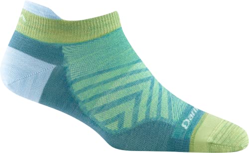 Darn Tough Run No Show Tab Ultra-Lightweight Sock - Women's Aqua Small von Darn Tough