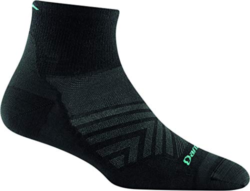 Darn Tough Run Quarter Ultra-Lightweight Running Sock Black - Dames von Darn Tough