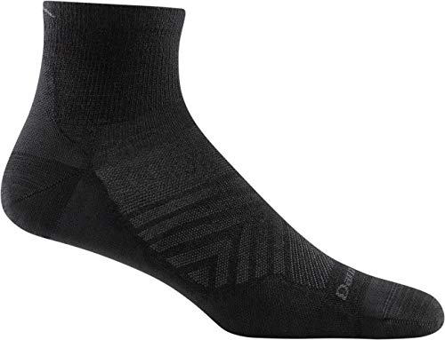 Darn Tough Run Quarter Ultra-Lightweight Running Sock Black von Darn Tough