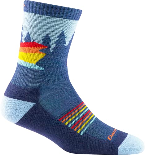 Darn Tough Van Wild Micro Crew Lightweight Sock with Cushion - Youth Denim Large von Darn Tough
