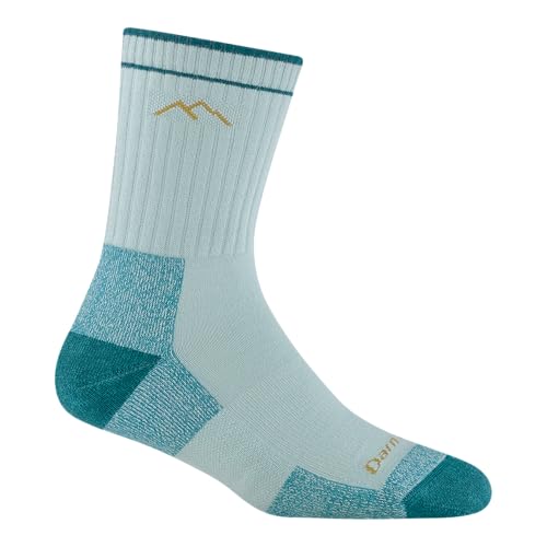 Darn Tough Vermont Damen Coolmax Micro Crew Cushion Socken, Gletscher, Large Darn Tough Vermont Damen Coolmax Micro Crew Cushion Socken, Gletscher, Large von Darn Tough