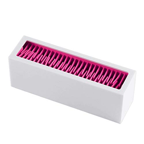 Daroplo Make-Up Brushes Holder Organizer, Silikon Vanity Air Drying Rack Display Aufbewahrung für Pinsel, Eyeliner Usw. (Rot-Weiß) von Daroplo