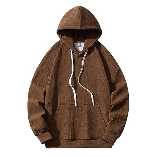Cord Kapuzenpullover Herren Hoodie Pullover Herren Cord Oversize Langarm Hoodie mit Kapuze Sweatjacke Kordelzug Casual Sport Herbst Winter Sweatshirt von Darringls