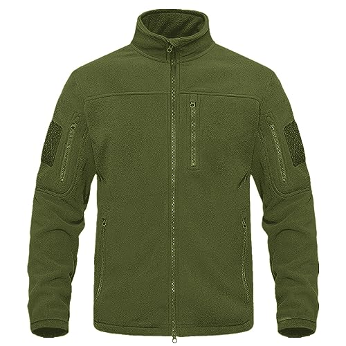 Darringls Fleecejacke Military Outdoor Winddichte Jacke Winddichte Jacke Outdoor Trekking Winter mit Reißverschluss Armee Jacke Taktisch Stil Fleece Militär Jacke von Darringls