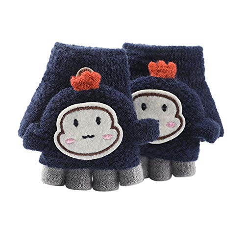 Darringls Handschuhe Fingerlos Kinder 1-3 Jahre Strickhandschuhe Baby Mädchen Jungen Fäustlinge Fingerhandschuhe Winter Dicken Warme Fausthandschuh Plüsch Winterhandschuhe von Darringls