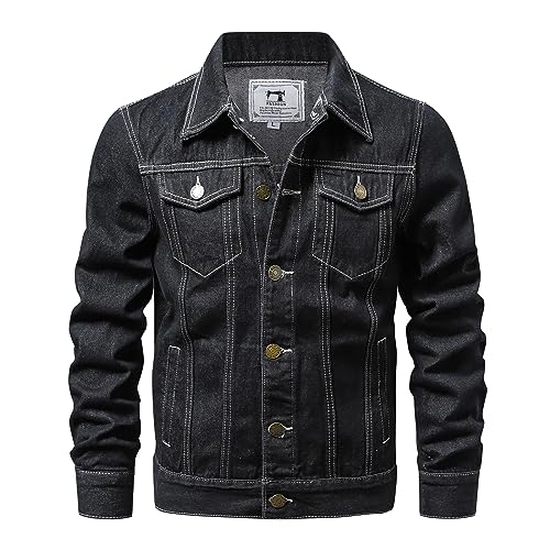 Herren Jeansjacke Jeans Denim Jacket Freizeitjacke Übergangsjacke Trucker Jacket mit Umschlagkragen Hoodie Sweatjacke Freizeitjacke Basic Stretch Jeans Jacke Fashion Outfit Herren Jeansjacke Jeans Denim Jacket Freizeitjacke Übergangsjacke Trucker Jacket mit Umschlagkragen Hoodie Sweatjacke Freizeitjacke Basic Stretch Jeans Jacke Fashion Outfit von Darringls