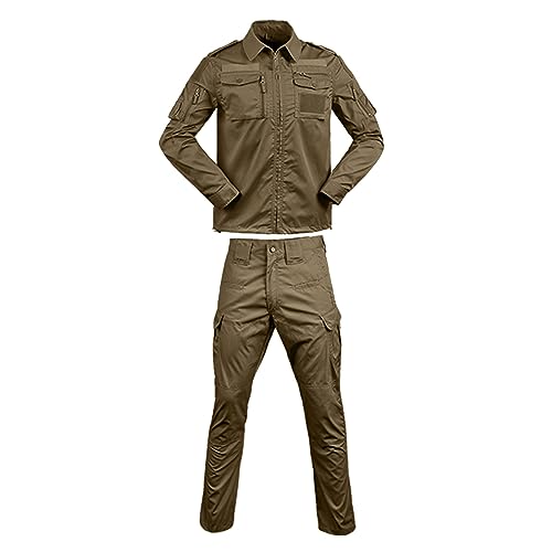 Darringls Herren Paintball Anzug Taktischer Anzug Kampfhemd und Hose Set Langarm Ripstop Woodland Jagd Militäruniform Multicam Airsoft Kleidung von Darringls