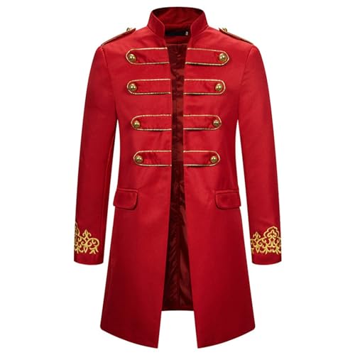 Darringls Herren Prinz Kostüm Blazer Gothic Steampunk Frack Mantel Männer Viktorianisch Blazer Jacke Karneval Kostüm Smoking Festlich Anzug Mittelalter Viktorianischen Retro Jacke von Darringls