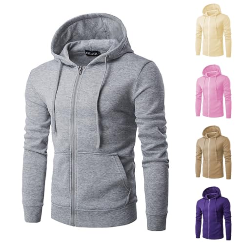 Darringls Sweatjacke Herren mit Kapuze Lässig Y2k Kapuzenpullover Slim Fit Kaputzensweatjacke Moden 2024 Herren übergangsjacke mit Reißverschluss Sport Kapuzenjacke Bequeme Sportjacke Kapuzenpulli von Darringls