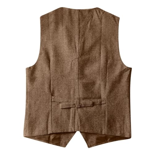 Darringls Trachtenweste Herren Business Regular Fit Weste Trachten Weste Männer Wolle Anzugweste Freizeit Trachtensakko Atmungsaktiv Trachtengilet Oktoberfest Weste Bräutigam Jacke von Darringls