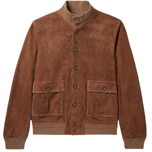 Darringls Wildlederjacke Herren Bomberjacke Herren Sommer Bomberjacke - Trendige Herren-Lederjacke Mit Langen Ärmeln Herbstjacke Herren Mit Buttons Baseballjacke Ausgehen Jacket Stehkragen Jacket Darringls Wildlederjacke Herren Bomberjacke Herren Sommer Bomberjacke - Trendige Herren-Lederjacke Mit Langen Ärmeln Herbstjacke Herren Mit Buttons Baseballjacke Ausgehen Jacket Stehkragen Jacket von Darringls