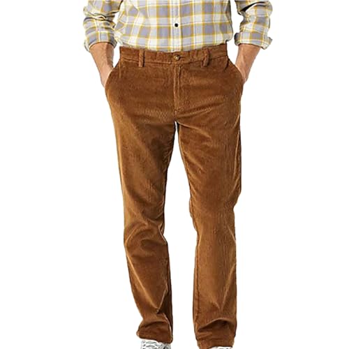 Herren Cord Hose Baumwolle Chino Hose Freizeithosen Cordhose Regular Fit Anzughose Gerade geschnittene Cordhose für Herren Casual Trousers von Darringls