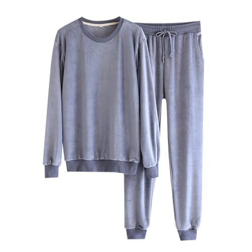 Herren Schlafanzug Korallen Samt Pyjamaset Winter Langarm Dicke Warme Flanell Pyjama Sets for Männer Sleepwear Anzug Pyjamas Lounge Homewear Home Fleece Winter Kleidung von Darringls