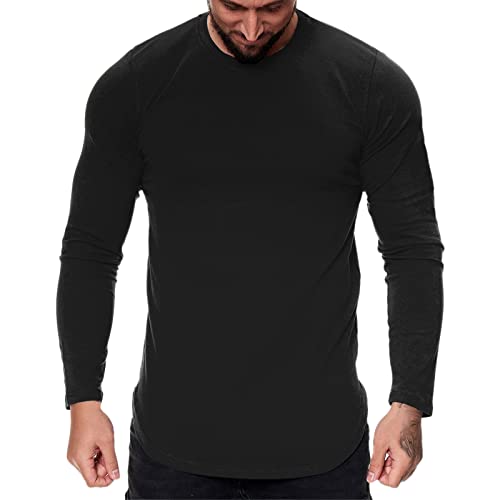 T-Shirt Herren Langarm UV Schutz UPF 50+ Leicht Schnelltrocknend Funktionsshirt Sommer Surf Shirt Longsleeve Outdoor Shirt Laufshirt von Darringls