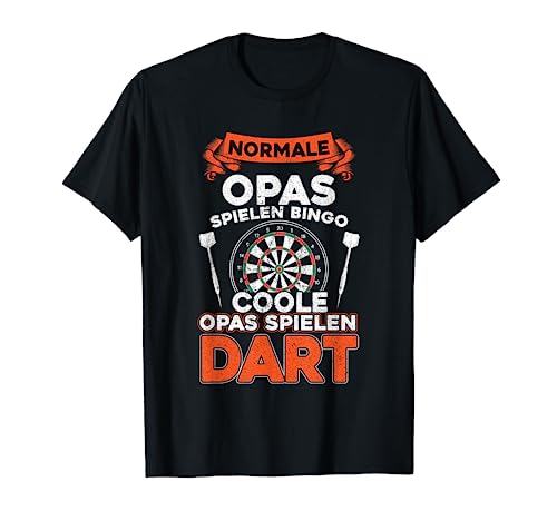 Coole Opas Spielen Dart, Dartpfeil Darts Männer Dart T-Shirt von Dart Geschenke Männer, Darts Zubehör