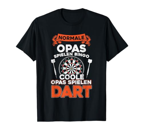Coole Opas Spielen Dart, Dartpfeil Darts Männer Dart T-Shirt von Dart Geschenke Männer, Darts Zubehör