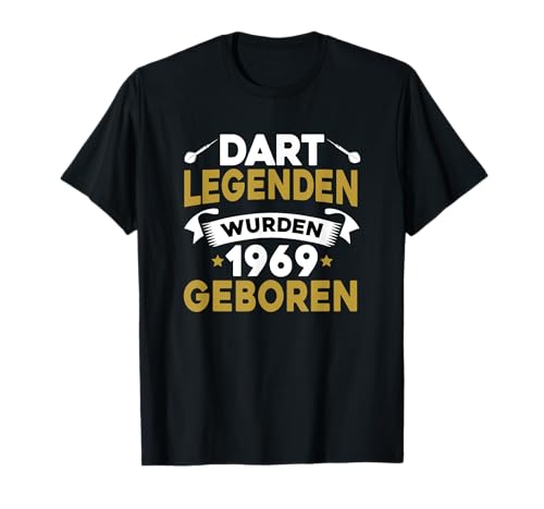 Dart Legenden Wurden 1969 Geboren, Geburtstag Männer Dart T-Shirt von Dart Geschenke Männer, Darts Zubehör