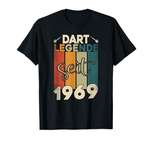 Dart Legende Seit 1969, Darts Herren Dart Geburtstag Männer T-Shirt von Dart Geschenke Männer, Darts Zubehör