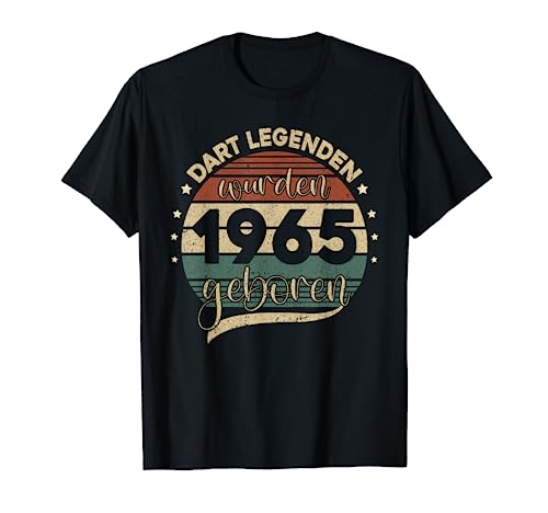 Herren Dart Legenden Wurden 1965 Geboren, Dartpfeil Darts Herren T-Shirt von Dart Geschenke Männer, Darts Zubehör