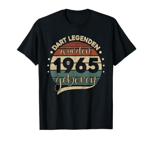 Dart Legenden Wurden 1965 Geboren, Dartpfeil Darts Herren T-Shirt von Dart Geschenke Männer, Darts Zubehör