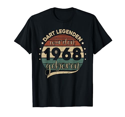 Herren Dart Legenden Wurden 1968 Geboren, Dartpfeil Darts Herren T-Shirt von Dart Geschenke Männer, Darts Zubehör