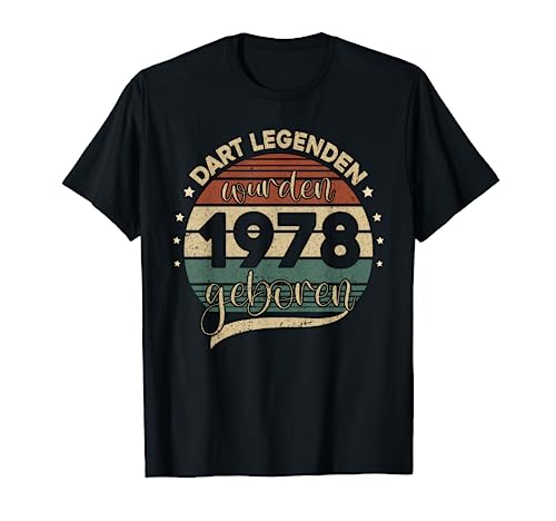 Herren Dart Legenden Wurden 1978 Geboren, Dartpfeil Darts Herren T-Shirt von Dart Geschenke Männer, Darts Zubehör