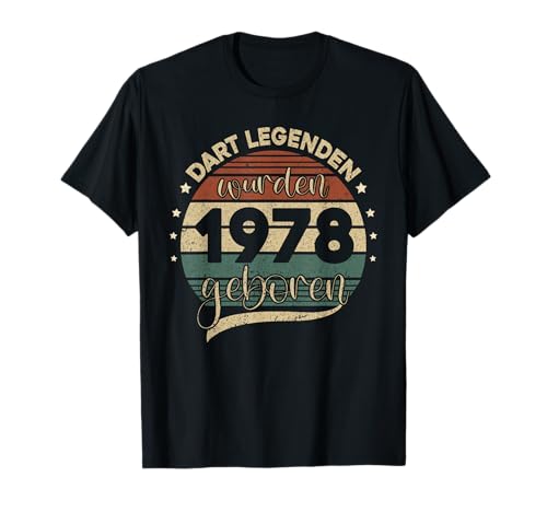 Dart Legenden Wurden 1978 Geboren, Dartpfeil Darts Herren T-Shirt von Dart Geschenke Männer, Darts Zubehör