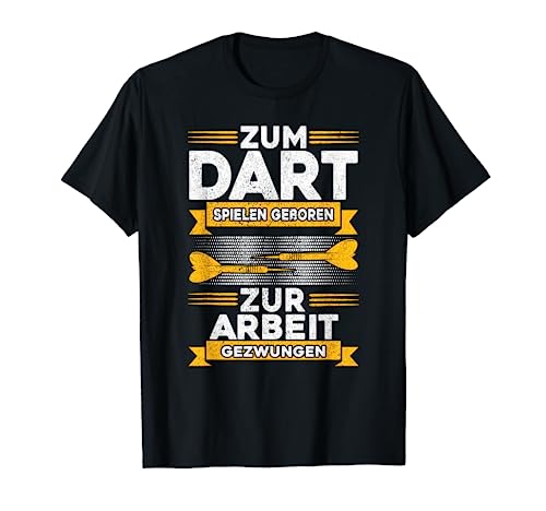 Zum Dart Spielen Geboren, Dartpfeil Darts Männer Dart T-Shirt von Dart Geschenke Männer, Darts Zubehör