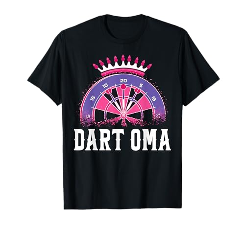 Dart Oma Dartscheibe Damen Frauen Dartspielerin T-Shirt von Darts Dartsport Bullseye Dartspielerin Dartpfeil