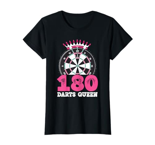 Dart Damen Dartspielerin 180 Dart Queen T-Shirt von Darts Frauen Outfit