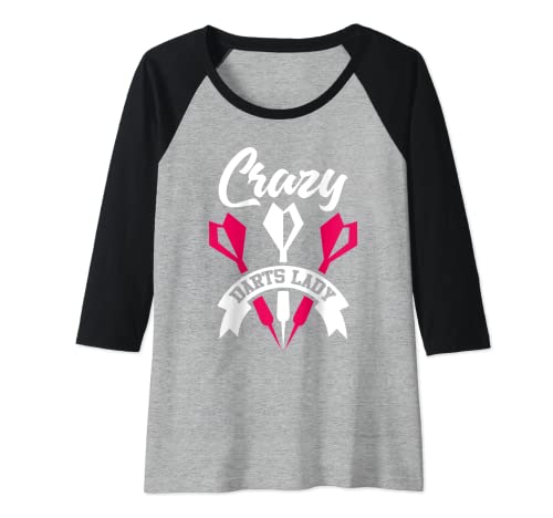 Damen Darts Shirt Funny Crazy Darts Lady Darts Lover Darts Darts Player Raglan von Darts Lover Shirtz and More