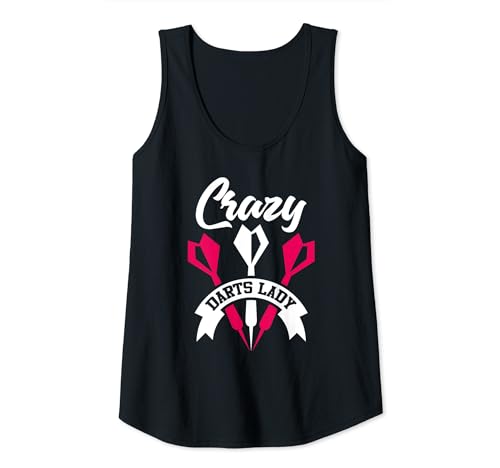 Damen Dartshirt Funny Crazy Darts Lady, Dartliebhaberin, Dartspielerin Tank Top Damen Dartshirt Funny Crazy Darts Lady, Dartliebhaberin, Dartspielerin Tank Top von Darts Lover Shirtz and More