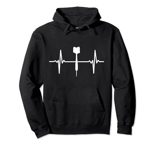 Dart Heartbeat Darts Player Sports Herren Damen Sport Pullover Hoodie von Darts Players Gifts Men Women Dad Grandpa Uncle