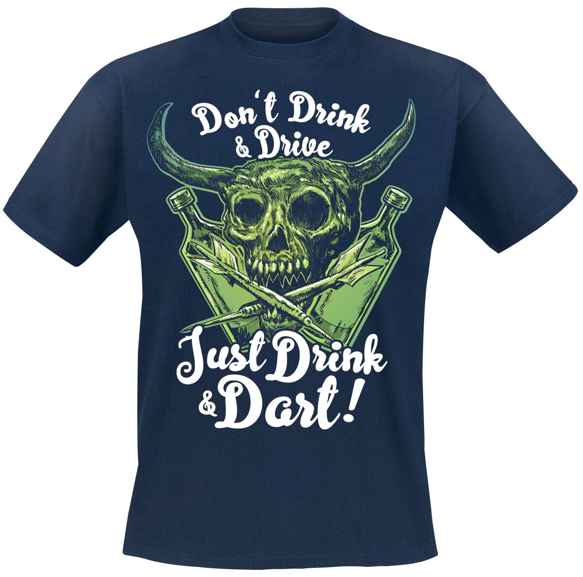 Darts T-Shirt - Just Drink And Dart - M bis 3XL - für Männer - Größe 3XL - navy von Darts