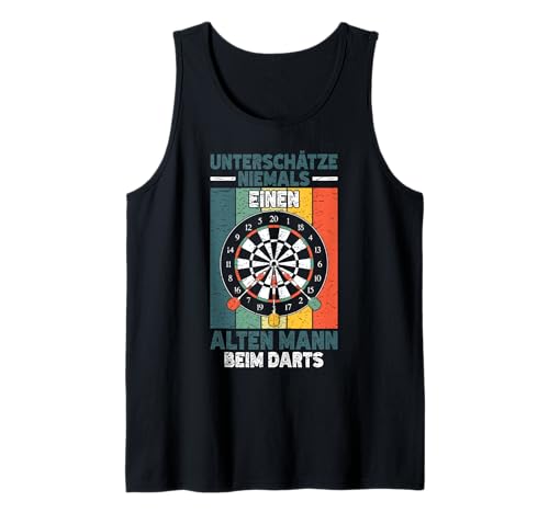 Herren Unterschätze Niemals Einen Alten Mann Lustiges Darts Tank Top Herren Unterschätze Niemals Einen Alten Mann Lustiges Darts Tank Top von Dartspieler Dart Spruch