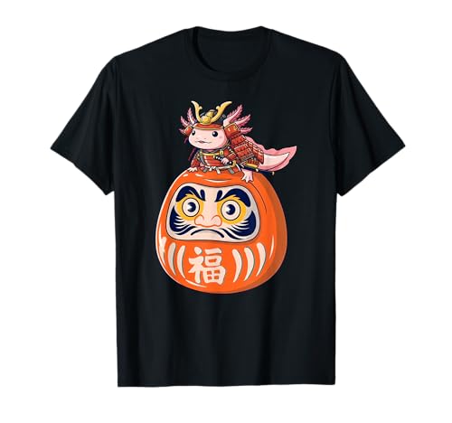 Axolotl Japanisches Kostüm Daruma Puppe Japan Jungen Mädchen T-Shirt von DarumaAxis1