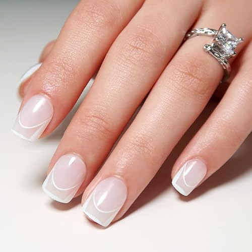 Daruur 24 Stück Full Cover Press on Nails,Bei den Klebennägeln stehen eine Vielzahl von Farben und Stilen zur Auswahl,Klebenägel Fingernägel für Frauen,Mädchen,Mutter Geschenk Nature-2485 von Daruur