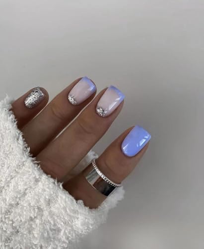 Daruur 24 Stück Full Cover Press on Nails,Bei den Klebennägeln stehen eine Vielzahl von Farben und Stilen zur Auswahl,Klebenägel Fingernägel für Frauen,Mädchen,Mutter Geschenk Nature-2628 von Daruur