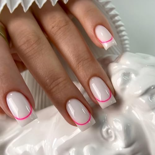 Daruur 24 Stück Full Cover Press on Nails,Bei den Klebennägeln stehen eine Vielzahl von Farben und Stilen zur Auswahl,Klebenägel Fingernägel für Frauen,Mädchen,Mutter Geschenk Nature-2815 von Daruur