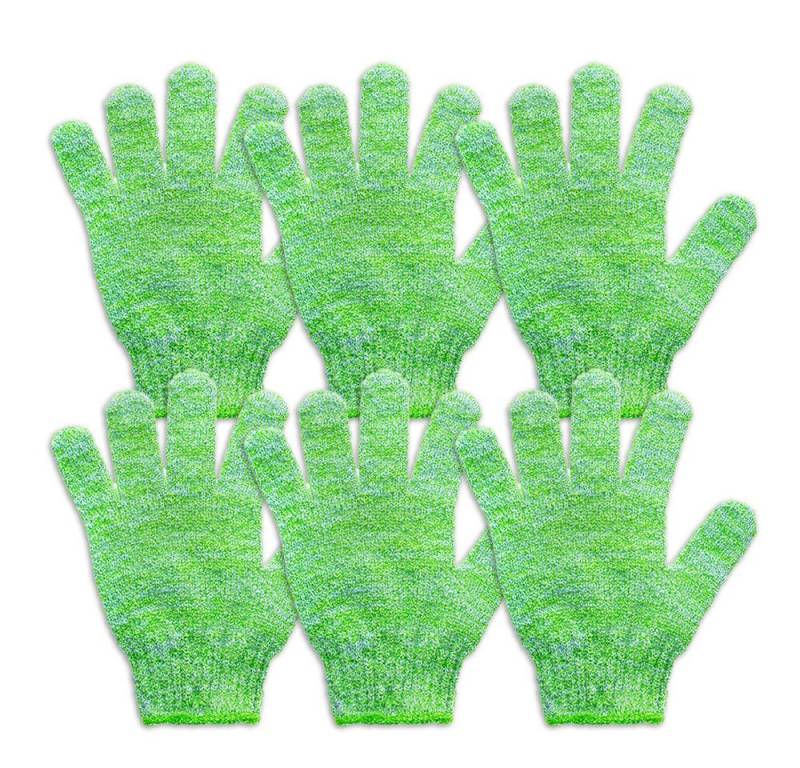 Das Blaue Wunder® Körperbürste Clever Hand Peelinghandschuh, 6er-Set Handschuhe, mit Bambusfasern von Das Blaue Wunder®