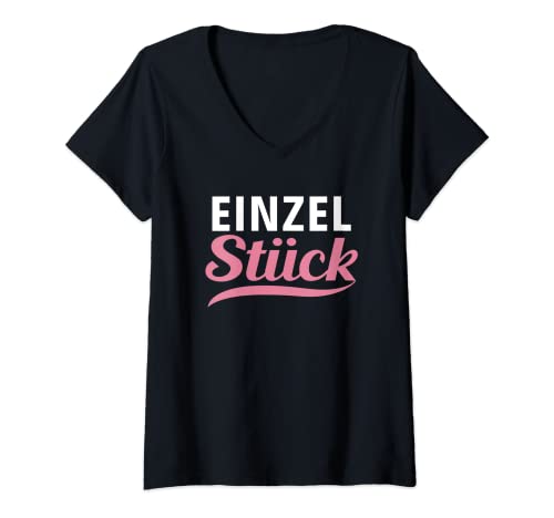 Damen Prinzessin Herzensmensch Unikat Einzelstück T-Shirt mit V-Ausschnitt von Das Einzelstück