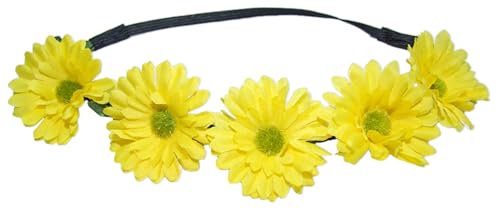 Blumen Haarband mit Margeriten - Gelb Blumen Haarband mit Margeriten - Gelb von Das Kostümland