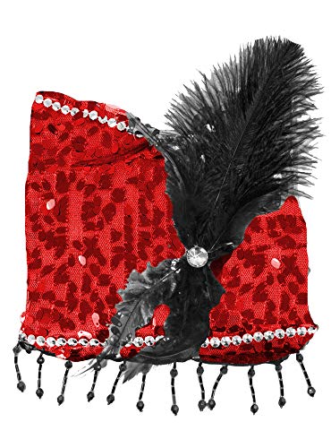 Charleston Pailletten Handtasche - Rot - Zauberhafte Party Umhängetasche zum 20er Jahre Gatsby Kostüm von Das Kostümland