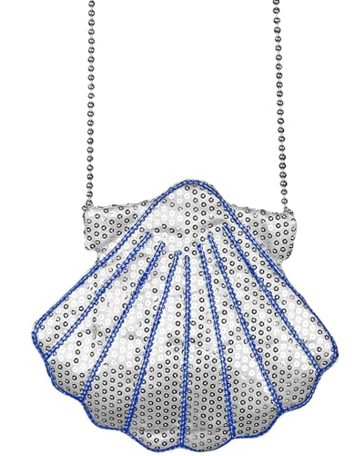 Das Kostümland Muschel Handtasche zum Meerjungfrau Kostüm – Schöne Umhängetasche mit funkelnden Pailletten, perfekt als glitzer Accessoire für Fasching, Karneval oder Mottopartys. von Das Kostümland