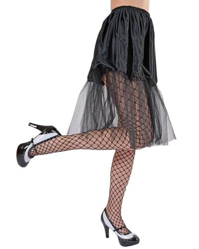 Das Kostümland - Petticoat Tüll Unterrock für Damen zum Fifties Rock´n Roll Kostüm - Schwarz von Das Kostümland