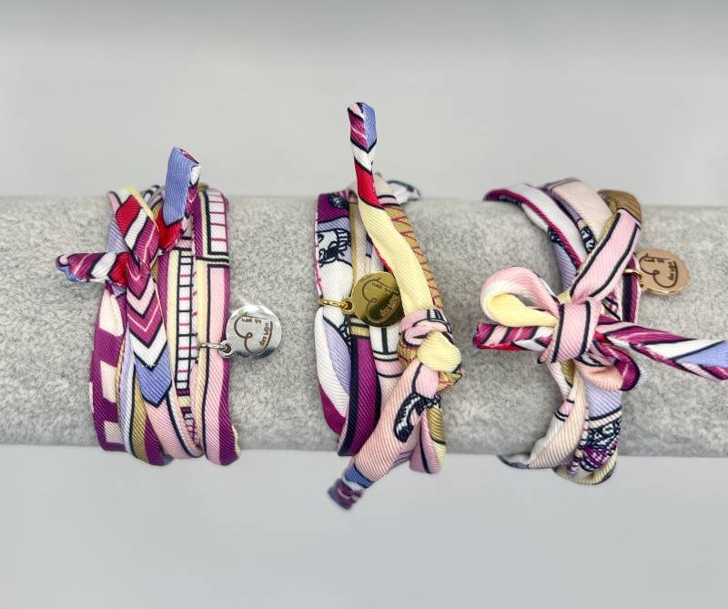 Seidenarmband Wickelarmband Freundschaftsarmband Neu Diy Armbänder Aus Seide Geschenk Für Freundinnen Ostergeschenk von DasHaettIchGern